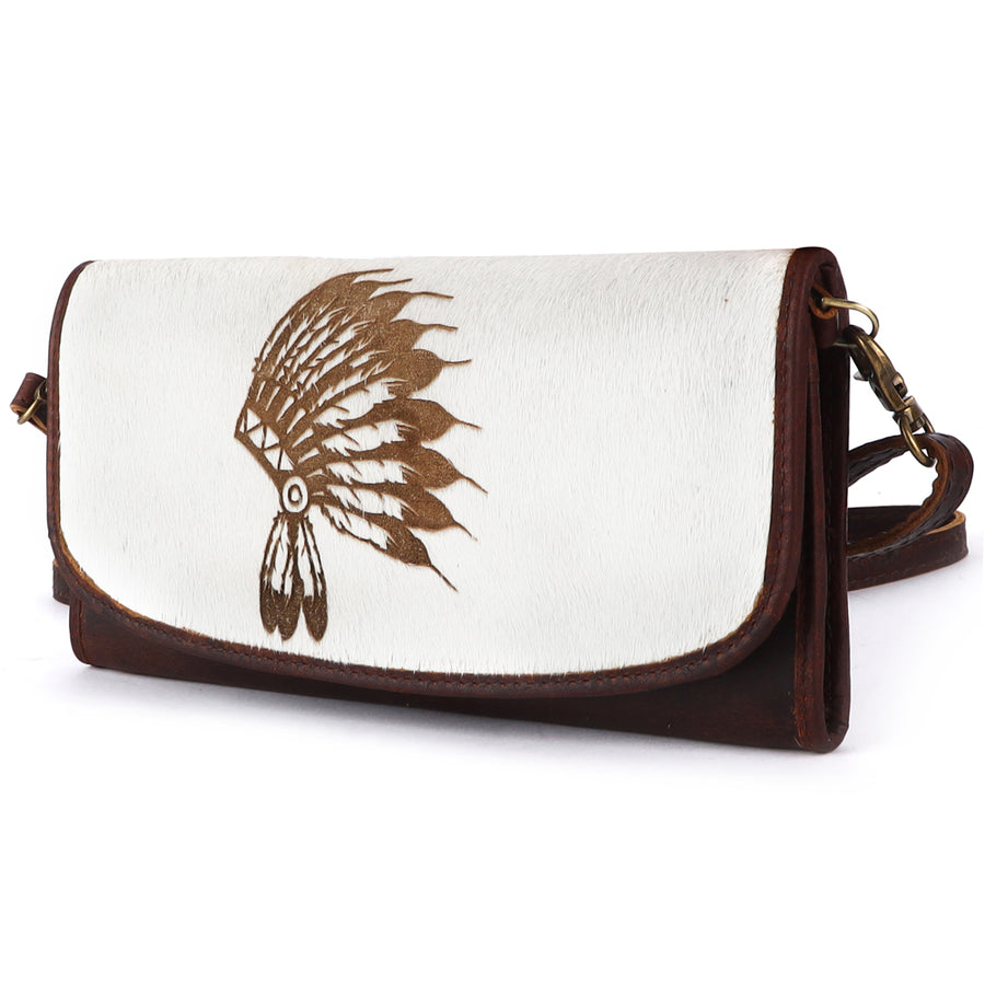 American Darling Hair-On Cowhide Western Leather Small Cross body Bag - Uhorse