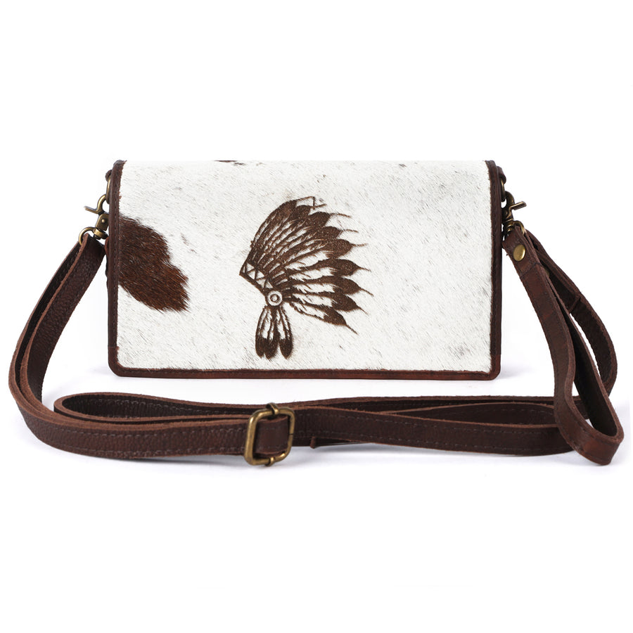 American Darling Organiser Bag, Hand Painted Western Leather, Vegetable Tanned Full Grain, 4in (H) X 8in (W) X 1.5in (D)