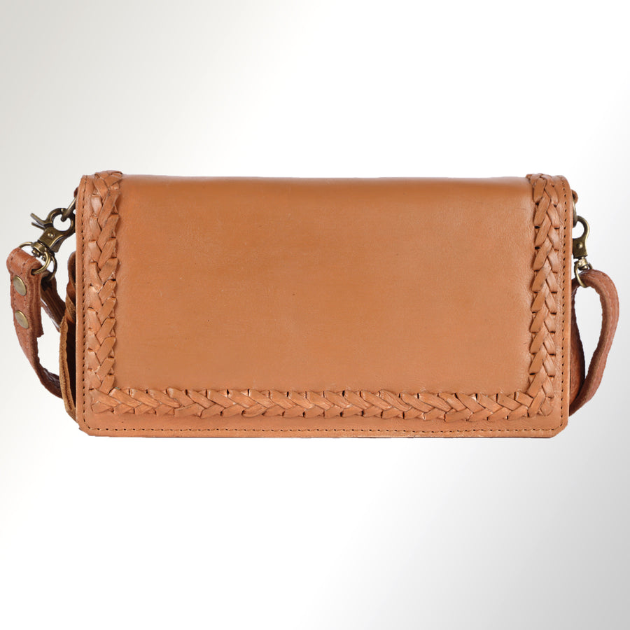 American Darling Organiser Bag, Hand Painted Western Leather, Vegetable Tanned Full Grain, 4in (H) X 8in (W) X 1.5in (D)