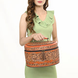 American Darling Jewelry Case Hand Tooled Genuine Leather Women's Bag Western Handbag Purse |