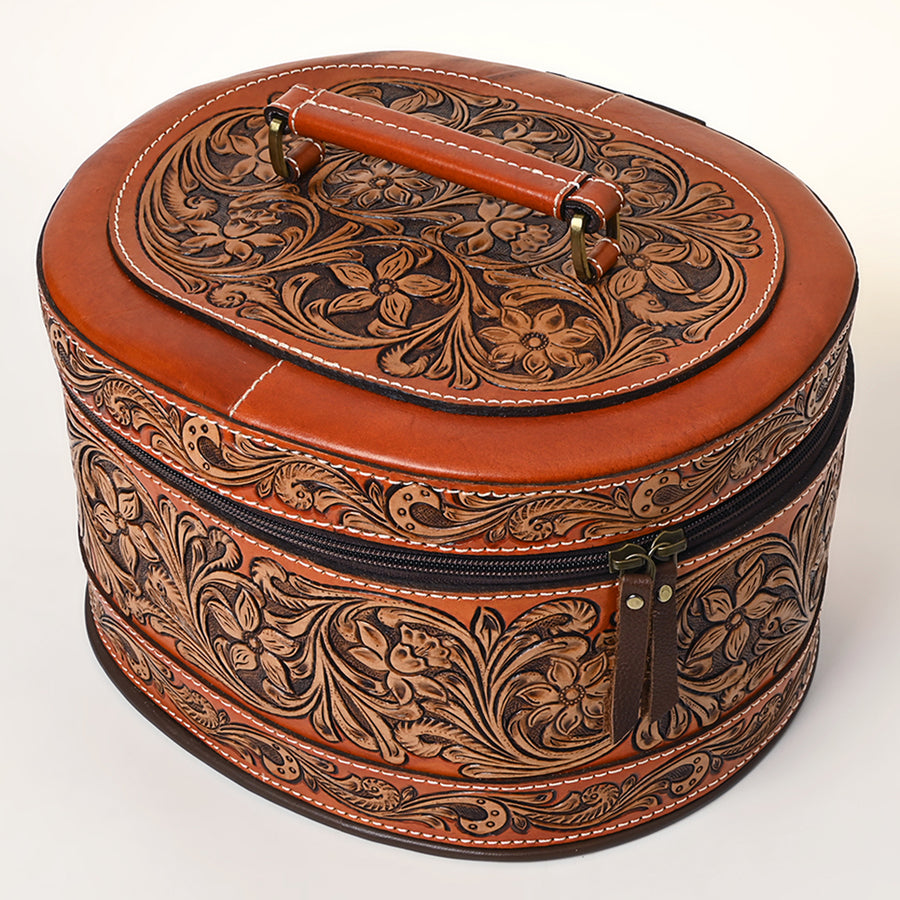 American Darling Hand Tooled Leather Jewelry Case Western Accessory - Uhorse