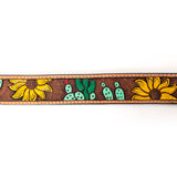 American Darling ADBLF101-L Beautifully Hand Tooled Genuine American Leather Belt Men and  Women