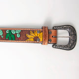 American Darling ADBLF101-L Beautifully Hand Tooled Genuine American Leather Belt Men and  Women