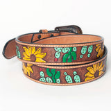 American Darling ADBLF101-L Beautifully Hand Tooled Genuine American Leather Belt Men and  Women