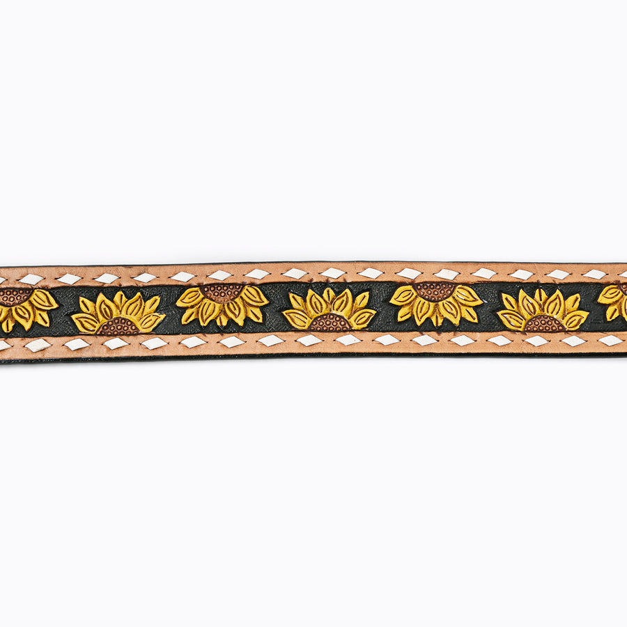 American Darling Beautifully Hand Tooled Tan Genuine Leather Belt Men and Women Western with Removable Buckle