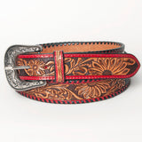 American Darling ADBLF103-L Beautifully Hand Tooled Genuine American Leather Belt Men and  Women