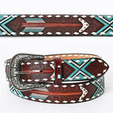 American Darling ADBLF104-L Beautifully Hand Tooled Genuine American Leather Belt Men and  Women