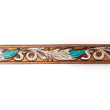 American Darling ADBLF107-L Beautifully Hand Tooled Genuine American Leather Belt Men and  Women