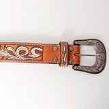 American Darling ADBLF107-L Beautifully Hand Tooled Genuine American Leather Belt Men and  Women