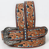 Beautifully Hand Tooled Genuine American Leather Belt Men and Women - Uhorse