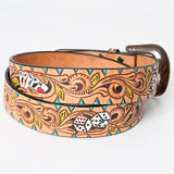 Beautifully Hand Tooled Hand Painted Genuine American Leather Belt Men and Women