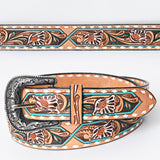 American Darling ADBLF161-L Beautifully Hand Tooled Genuine American Leather Belt Men and  Women