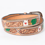 American Darling ADBLF162-L Beautifully Hand Tooled Genuine American Leather Belt Men and  Women