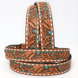 American Darling ADBLF174-L Beautifully Hand Tooled Genuine American Leather Belt Men and  Women