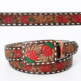 American Darling ADBLF182-L Beautifully Hand Tooled Genuine American Leather Belt Men and  Women