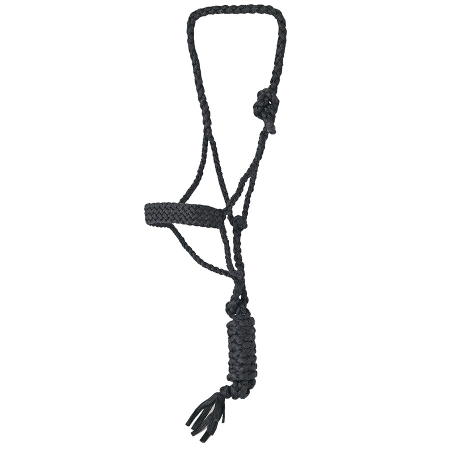 Hilason Braided Nylon Knotted Rope Horse Halter With 8 Ft. Lead Rope Heavy Duty Training Halter - Uhorse
