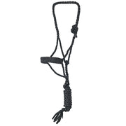 Hilason Braided Nylon Knotted Rope Horse Halter With 8 Ft. Lead Rope Heavy Duty Training Halter