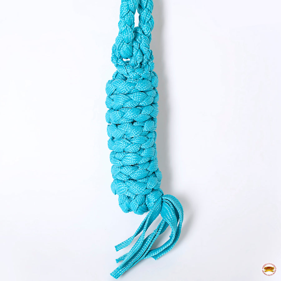 Hilason Braided Nylon Knotted Rope Horse Halter With 8 Ft. Lead Rope Heavy Duty Training Halter