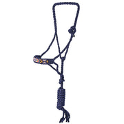 Hilason Braided Nylon Rope Halter  Beaded Noseband  With Lead Rope Halter for Horses