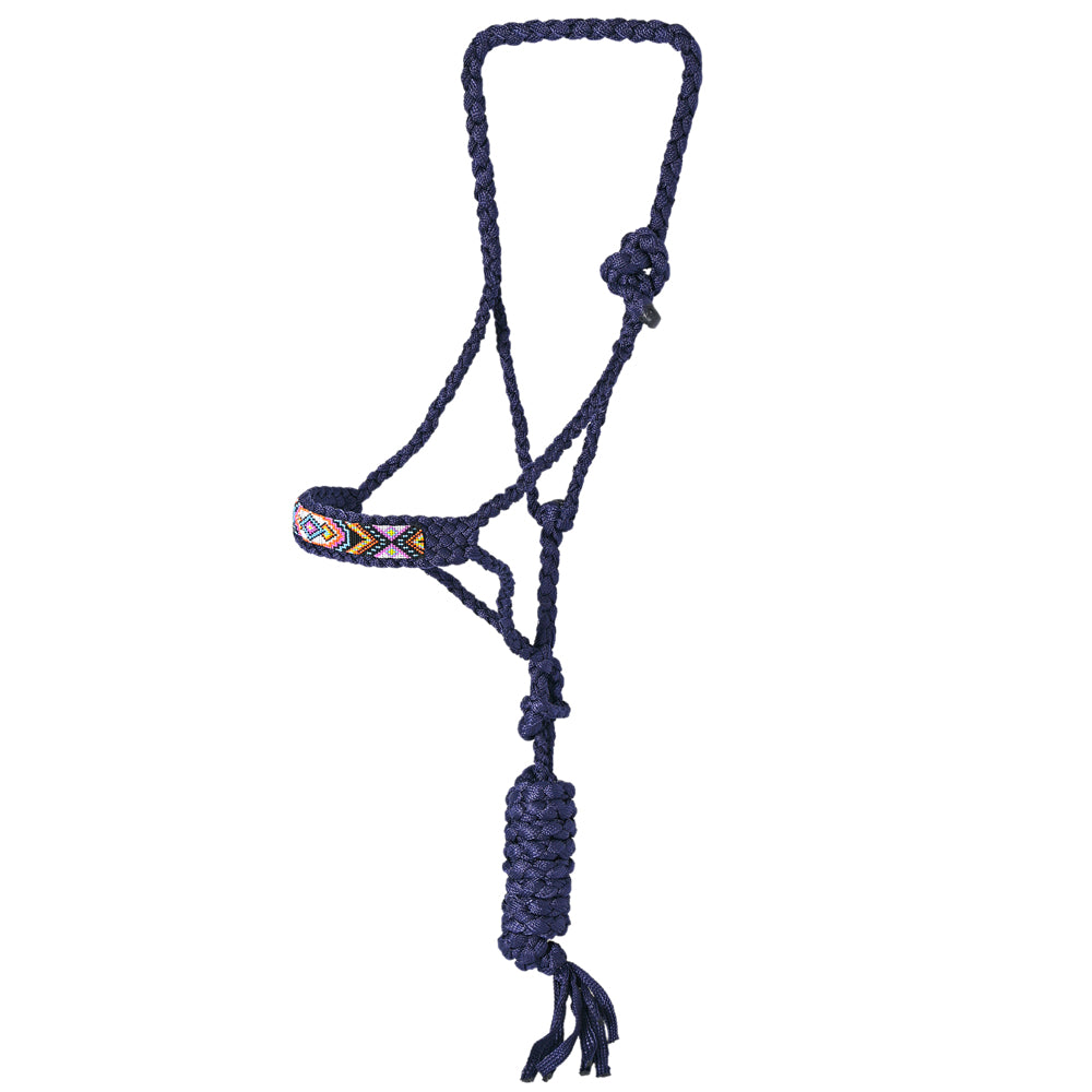 HILASON W. Beaded Weave Nylon/Poly Rope Halter 8 Ft. Lead Rope ...