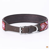 Hilason Western Style Heavy Duty Beaded American Leather Pet Dog Collar