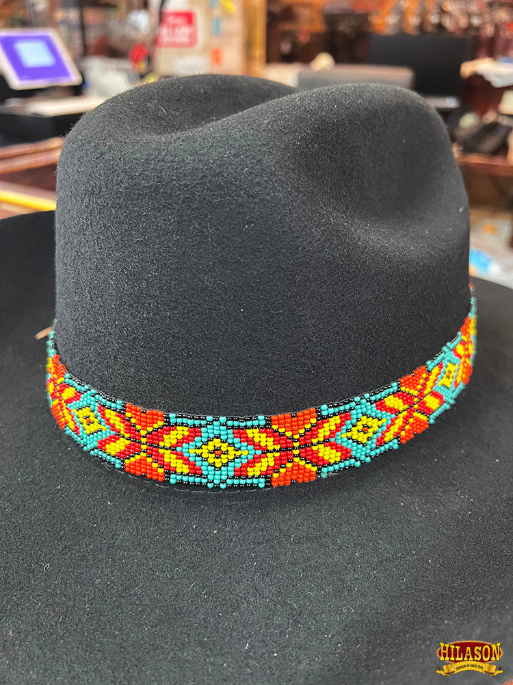 HILASON Beaded American Style Western Cowgirl Handmade Hatband | Hat Band Women Cowboy Headbands for Bands
