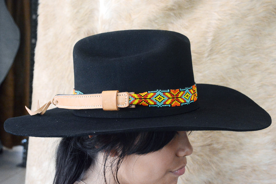 HILASON Beaded American Style Western Cowgirl Handmade Hatband | Hat Band Women Cowboy Headbands for Bands