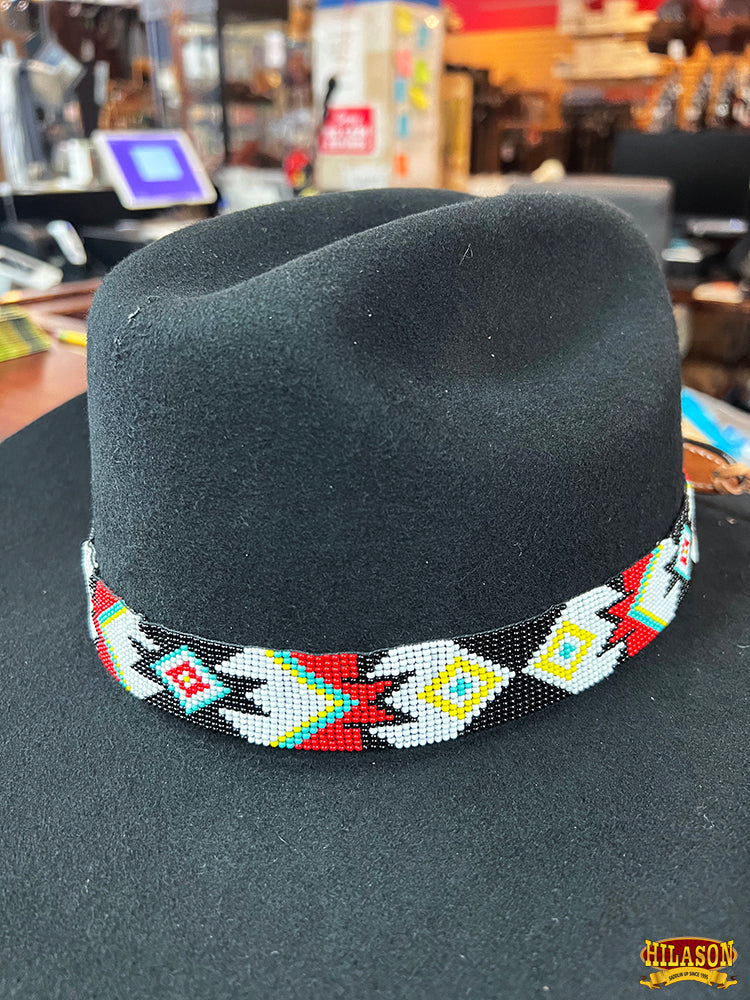 HILASON Beaded American Style Western Cowgirl Handmade Hatband | Hat Band Women Cowboy Headbands for Bands