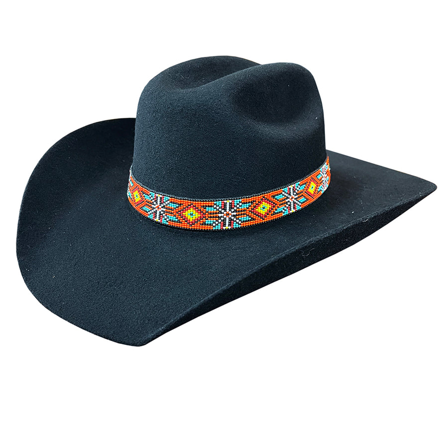 HILASON Vibrant Beaded Cowboy Hat Band for Men and Women Adjustable Leather Tie - Uhorse