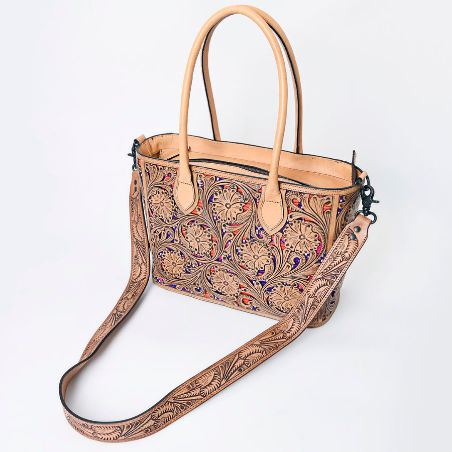 American Darling Tote Hand Tooled Genuine Leather Western Women Bag Handbag Purse | Casual