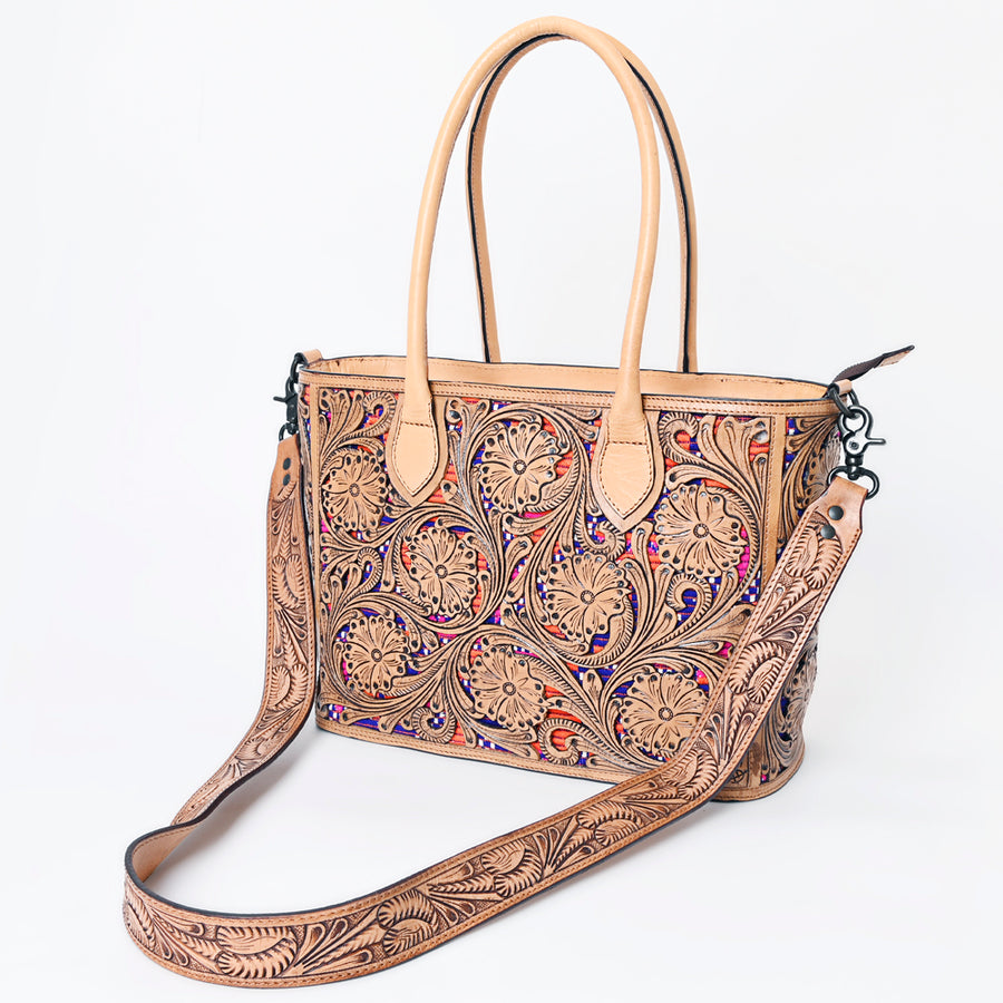 American Darling Tote Hand Tooled Genuine Leather Western Women Bag Handbag Purse | Casual - Uhorse