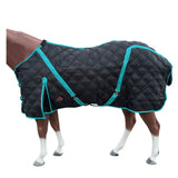 HILASON Western Horse Stable Blanket Quilted | Horse Blanket | Horse Blankets for Winter | Water Resistant Stable Blankets for Horses | Blankets for Horses | Black | 66 Inches