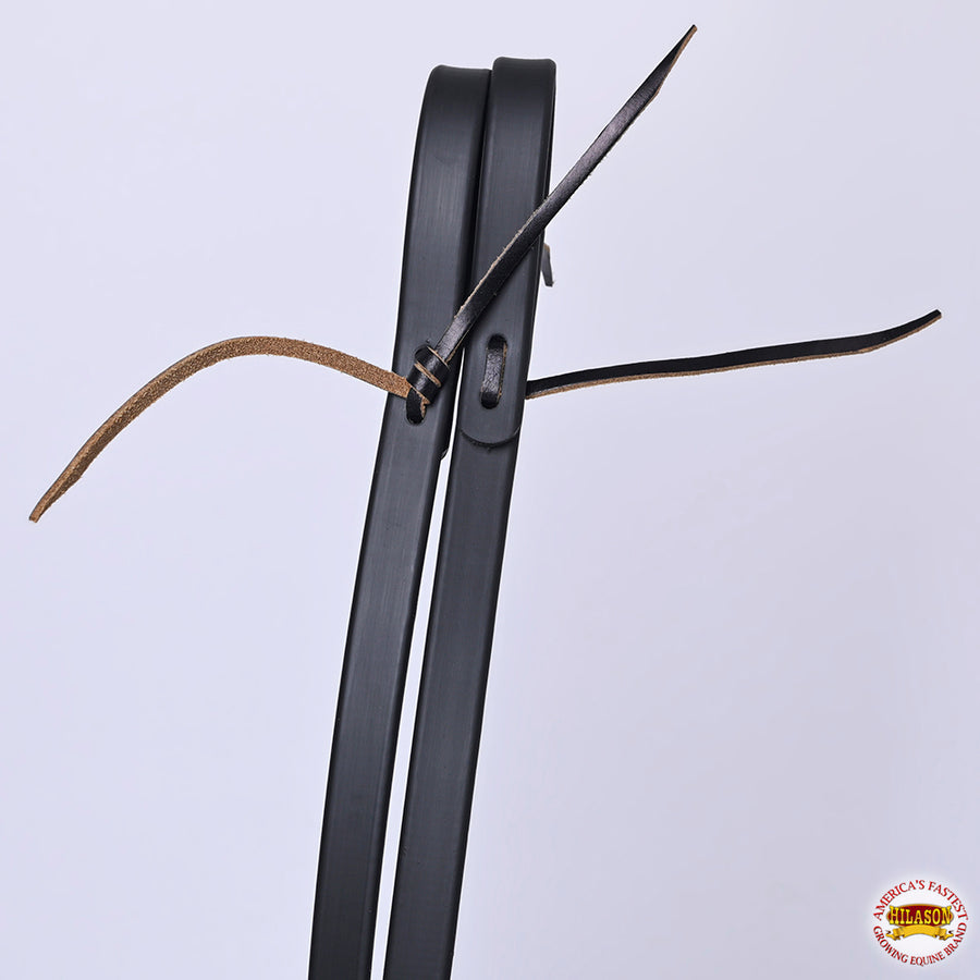 HILASON HilaCore Western Horse Split Rein Black, All-Weather Coated Webbing