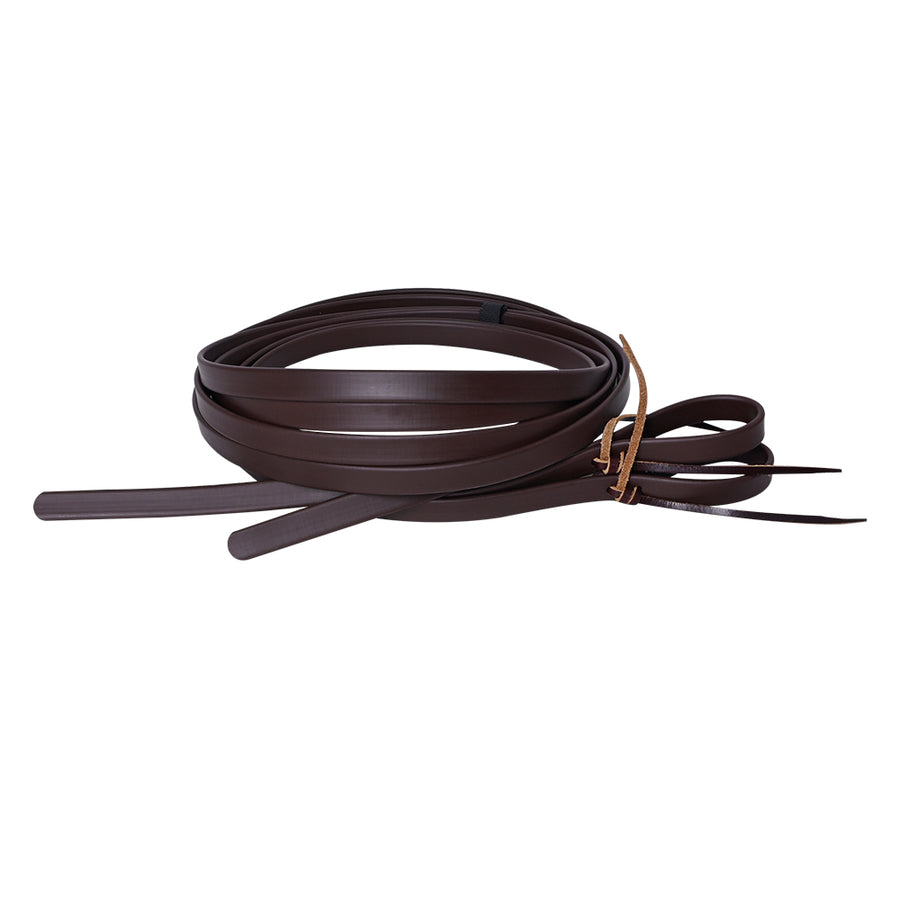 HILASON Western Biothane Leather Horse Split Rein Brown - Uhorse