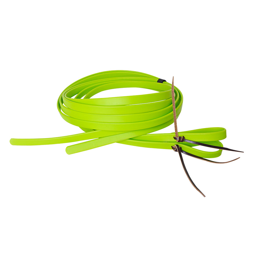 HILASON Western Biothane Leather Horse Split Rein Lime Green - Uhorse