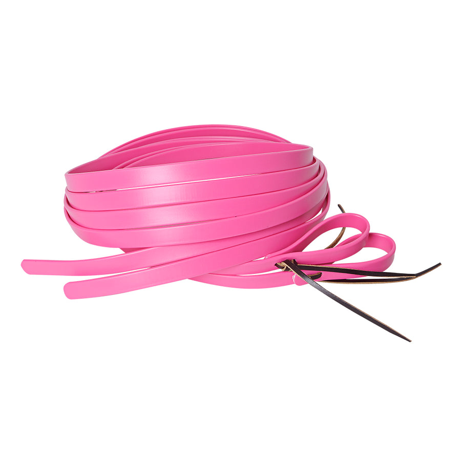 HILASON Western Biothane Leather Horse Split Rein Pink - Uhorse