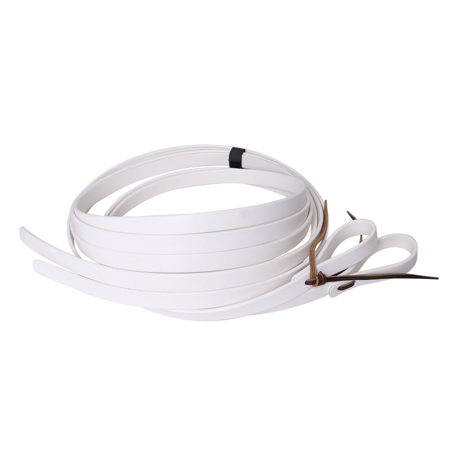 HILASON Western Biothane Leather Horse Split Rein White - Uhorse