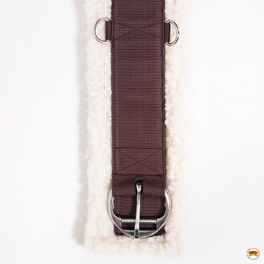 HILASON Western Horse Nylon Cinch with White Fleece | Saddle