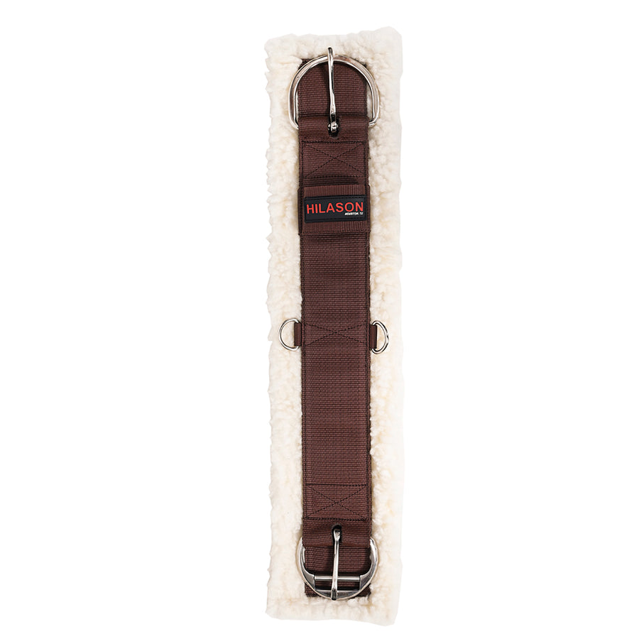 HILASON Western Horse Nylon Cinch With White Fleece - Uhorse