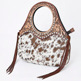 ADBG1197 American Darling Hand Tooled Hair On Genuine Leather Women Bag Western Handbag Purse