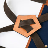 HILASON Genuine Leather Adjustable Work Apron With Tool Pockets Tan