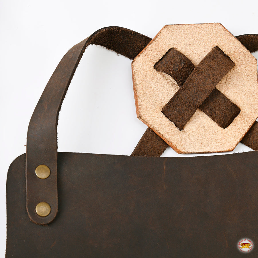 HILASON Western Heavy Duty Work Leather Apron For Woodworker Blacksmith Carpenters With Tool Pockets