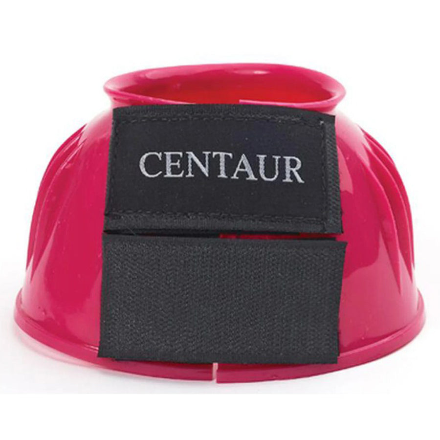Pink neoprene horse bell boot with black neoprene panel - Uhorse