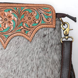 Ohlay Bags SKBA116 Cross Body I Hand Tooled Hair-On Genuine Leather Women Bag Western Handbag Purse