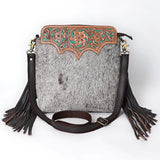 Ohlay Bags SKBA116 Cross Body I Hand Tooled Hair-On Genuine Leather Women Bag Western Handbag Purse