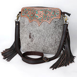 Ohlay Bags SKBA116 Cross Body I Hand Tooled Hair-On Genuine Leather Women Bag Western Handbag Purse