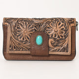 OHLAY WALLET Hand Tooled  Genuine Leather women bag western handbag purse