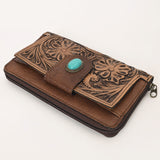 OHLAY WALLET Hand Tooled  Genuine Leather women bag western handbag purse