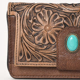 OHLAY WALLET Hand Tooled  Genuine Leather women bag western handbag purse