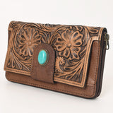 OHLAY WALLET Hand Tooled  Genuine Leather women bag western handbag purse